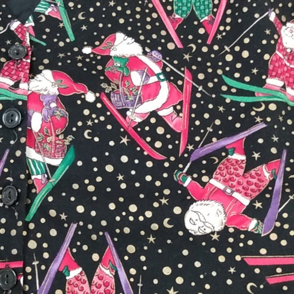 Vintage Santa Vest Ugly Christmas Robyn-Lyn sz L - Picture 5 of 6